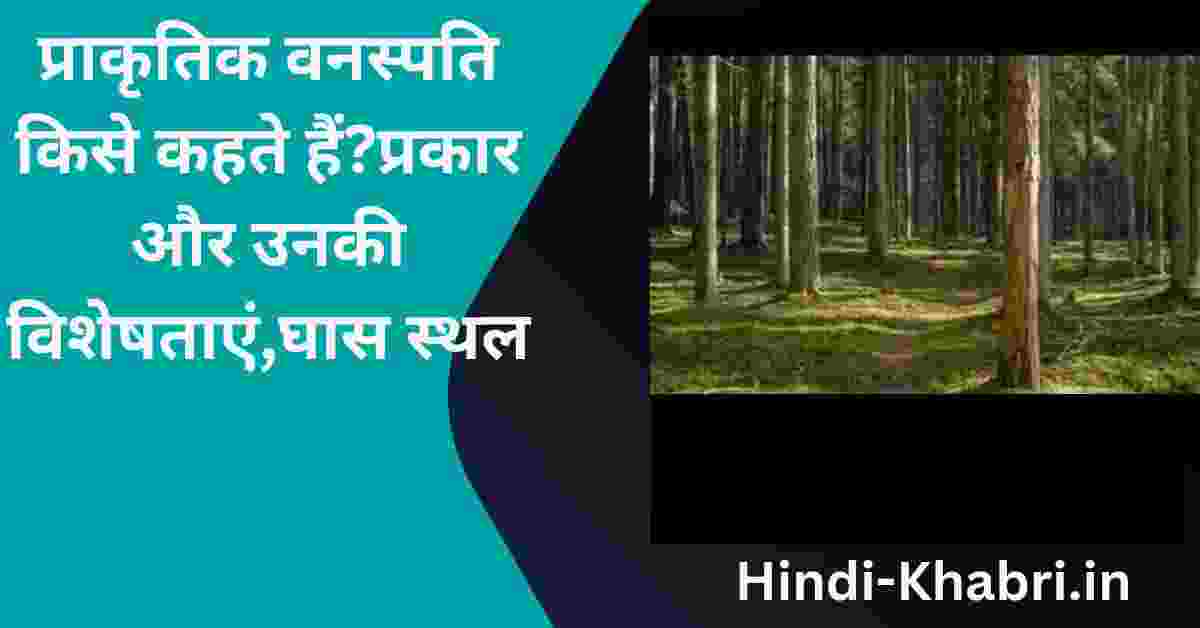 प्राकृतिक वनस्पति किसे कहते हैं?